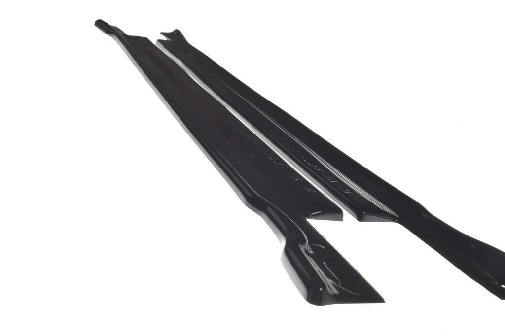 Maxton Design Seitenschweller Ansatz passend für BMW X4 M-Paket G02 schwarz Hochglanz