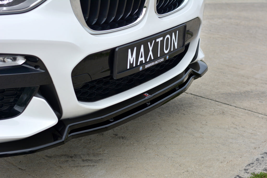 Maxton Design Front Ansatz passend für V.1 BMW X3 G01 M Paket schwarz Hochglanz