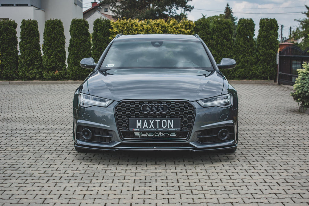 Maxton Design Front Ansatz passend für Audi S6 / A6 S-Line C7 FL  schwarz Hochglanz