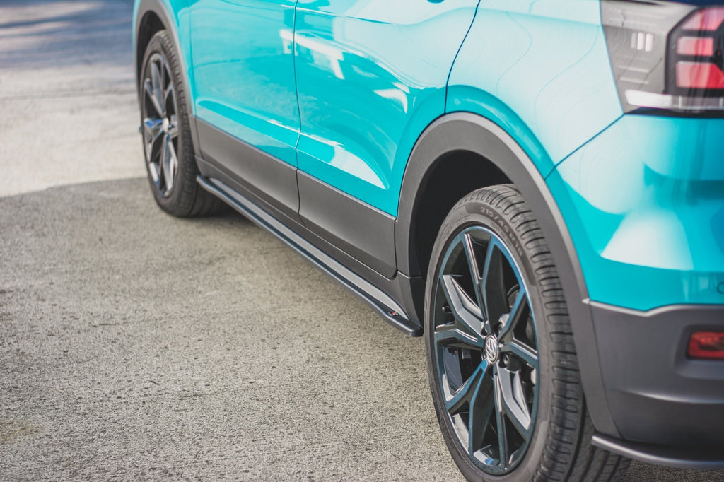 Maxton Design Seitenschweller Ansatz passend für Volkswagen T-Cross schwarz Hochglanz