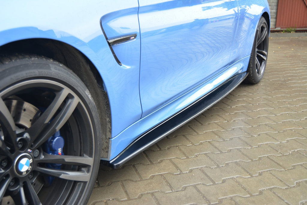 Maxton Design Seitenschweller Ansatz passend für BMW M4 F82 schwarz Hochglanz