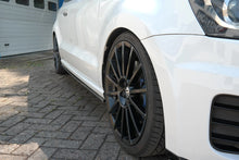 Laden Sie das Bild in den Galerie-Viewer, Maxton Design Seitenschweller Ansatz passend für VOLKSWAGEN POLO MK5 R WRC schwarz Hochglanz