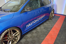 Laden Sie das Bild in den Galerie-Viewer, Maxton Design Seitenschweller Ansatz passend für V.3 Ford Focus ST / ST-Line Mk4 schwarz Hochglanz