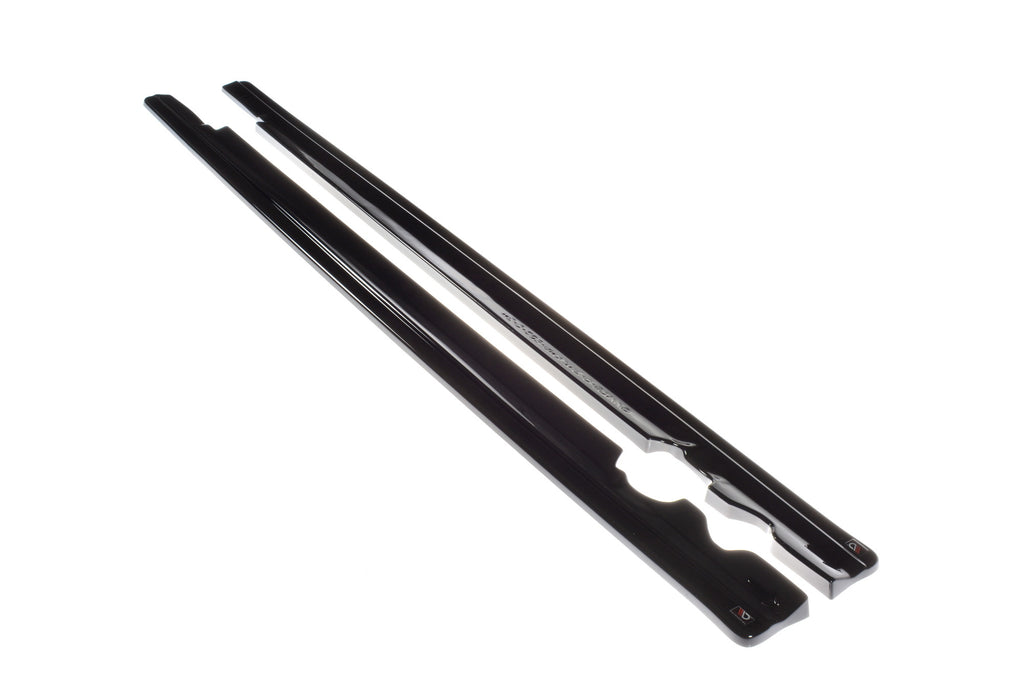 Maxton Design Seitenschweller Ansatz passend für MERCEDES- BENZ C-KLASSE W205 COUPE AMG-LINE schwarz Hochglanz