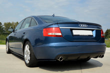Laden Sie das Bild in den Galerie-Viewer, Maxton Design Seitenschweller Ansatz passend für AUDI A6 C6 S-LINE (vor Facelift/FACELIFT) schwarz Hochglanz