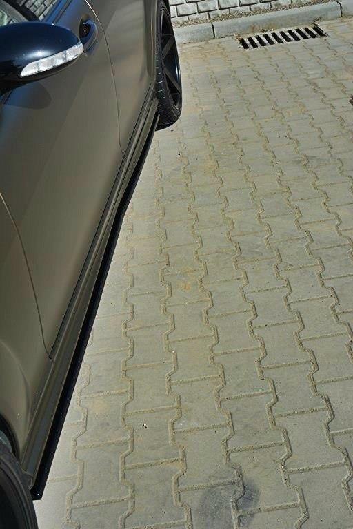Maxton Design Seitenschweller Ansatz passend für MERCEDES S-KLASSE W221 AMG LWB schwarz Hochglanz