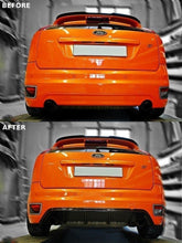 Laden Sie das Bild in den Galerie-Viewer, Maxton Design Diffusor Heck Ansatz passend für Ford Focus ST Mk2 schwarz Hochglanz