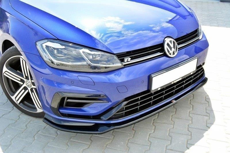 Maxton Design Front Ansatz passend für v.3 VW GOLF 7 R Facelift schwarz Hochglanz