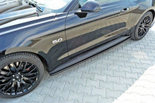 Laden Sie das Bild in den Galerie-Viewer, Maxton Design Seitenschweller Ansatz passend für Ford Mustang GT Mk6 schwarz Hochglanz