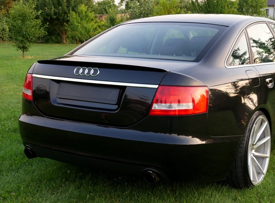 Maxton Design Spoiler CAP passend für Audi A6 S-line C6 Limousine schwarz Hochglanz