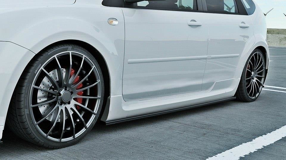 Maxton Design Seitenschweller Ansatz passend für Ford Focus ST Mk2 schwarz Hochglanz