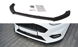 Maxton Design Front Ansatz passend für V.2 Ford Fiesta Mk8 ST / ST-Line schwarz Hochglanz