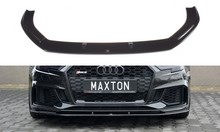 Laden Sie das Bild in den Galerie-Viewer, Maxton Design Front Ansatz passend für V.1 Audi RS3 8V FL Sportback schwarz Hochglanz
