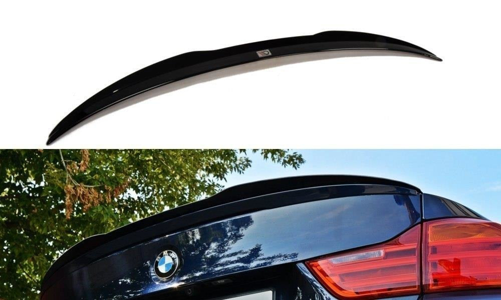 Maxton Design Spoiler CAP passend für BMW 4er F32 M-Performance schwarz Hochglanz