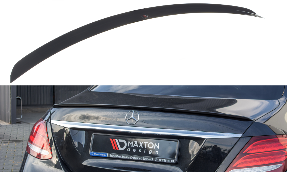 Maxton Design Spoiler CAP passend für Mercedes-Benz E-Klasse W213 AMG-Line schwarz Hochglanz