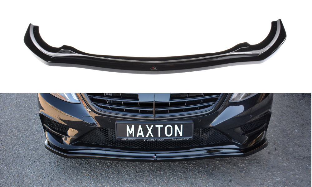 Maxton Design Front Ansatz passend für V.1 Mercedes S-KLASSE AMG-LINE W222 schwarz Hochglanz