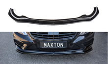 Laden Sie das Bild in den Galerie-Viewer, Maxton Design Front Ansatz passend für V.1 Mercedes S-KLASSE AMG-LINE W222 schwarz Hochglanz