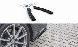 Maxton Design Heck Ansatz Flaps Diffusor passend für Audi S6 / A6 S-Line C7 FL schwarz Hochglanz