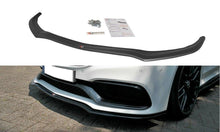 Laden Sie das Bild in den Galerie-Viewer, Maxton Design Front Ansatz passend für V.1 Mercedes C-Klasse C205 63 AMG Coupe schwarz Hochglanz