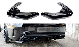 Maxton Design Heck Ansatz Flaps Diffusor passend für MERCEDES- BENZ C43 AMG W205 schwarz Hochglanz
