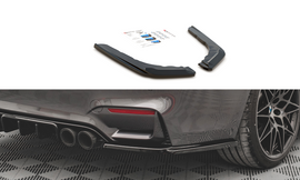 Maxton Design Heck Ansatz Flaps Diffusor V.3 für BMW M4 F82 schwarz Hochglanz