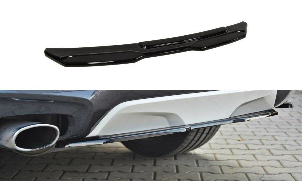 Maxton Design Mittlerer Diffusor Heck Ansatz passend für BMW X4 M Paket  schwarz Hochglanz