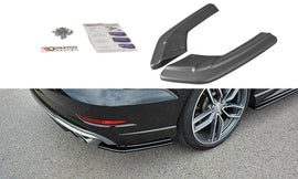 Maxton Design Heck Ansatz Flaps Diffusor passend für Audi S3 / A3 S-Line 8V FL Limousine schwarz Hochglanz