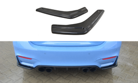 Maxton Design Heck Ansatz Flaps Diffusor passend für BMW M4 F82 schwarz Hochglanz