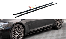Laden Sie das Bild in den Galerie-Viewer, Maxton Design Seitenschweller Ansatz für BMW 7 M-Paket F01 schwarz Hochglanz