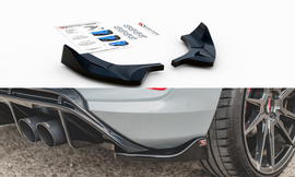 Maxton Design Heck Ansatz Flaps Diffusor passend für passend für Ford FIesta Mk8 ST schwarz Hochglanz