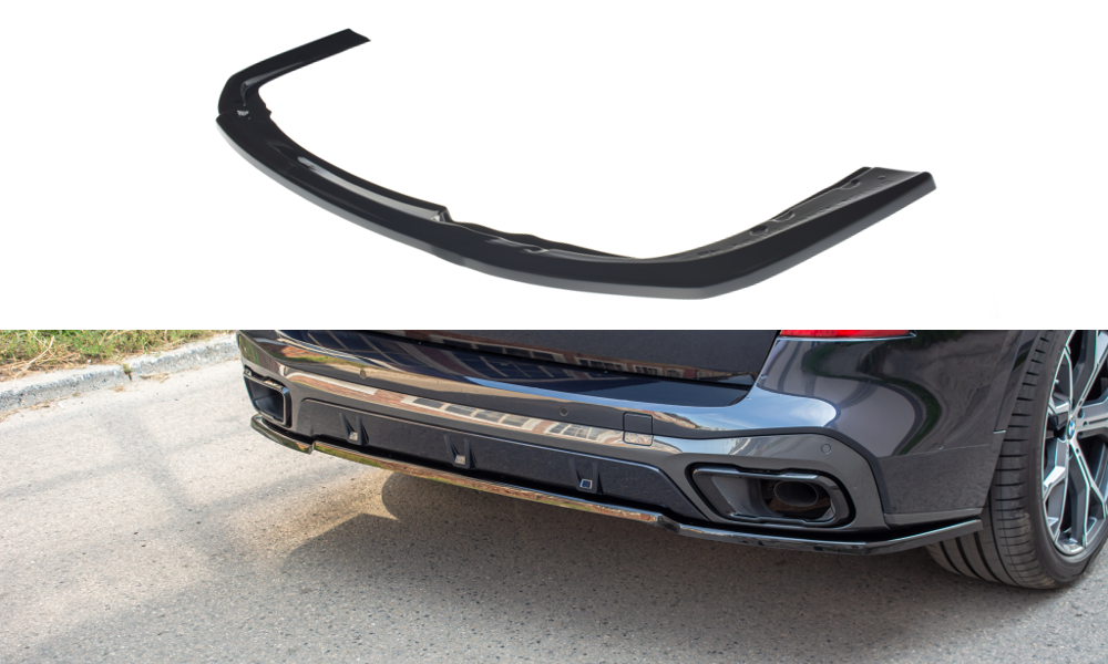 Maxton Design Mittlerer Diffusor Heck Ansatz passend für BMW X5 G05 M Paket schwarz Hochglanz