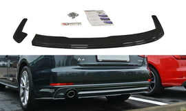 Maxton Design Heck Ansatz Flaps Diffusor passend für Audi A4 B9 S-Line schwarz Hochglanz