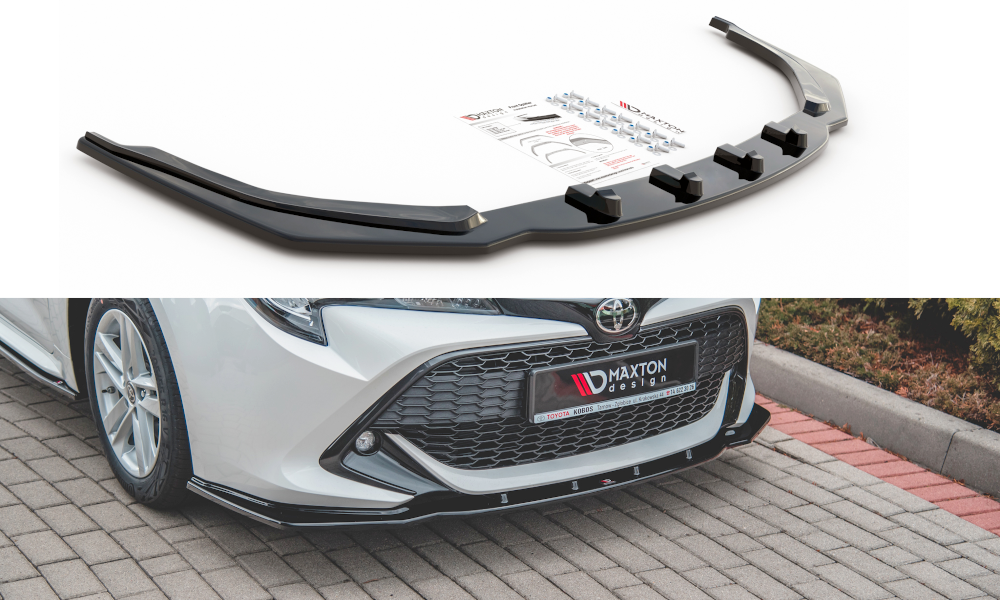 Maxton Design Front Ansatz passend für V.1 Toyota Corolla XII Touring Sports/ Hatchback schwarz Hochglanz