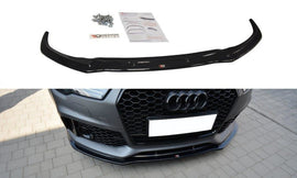 Maxton Design Front Ansatz passend für V.1 Audi RS7 Facelift schwarz Hochglanz