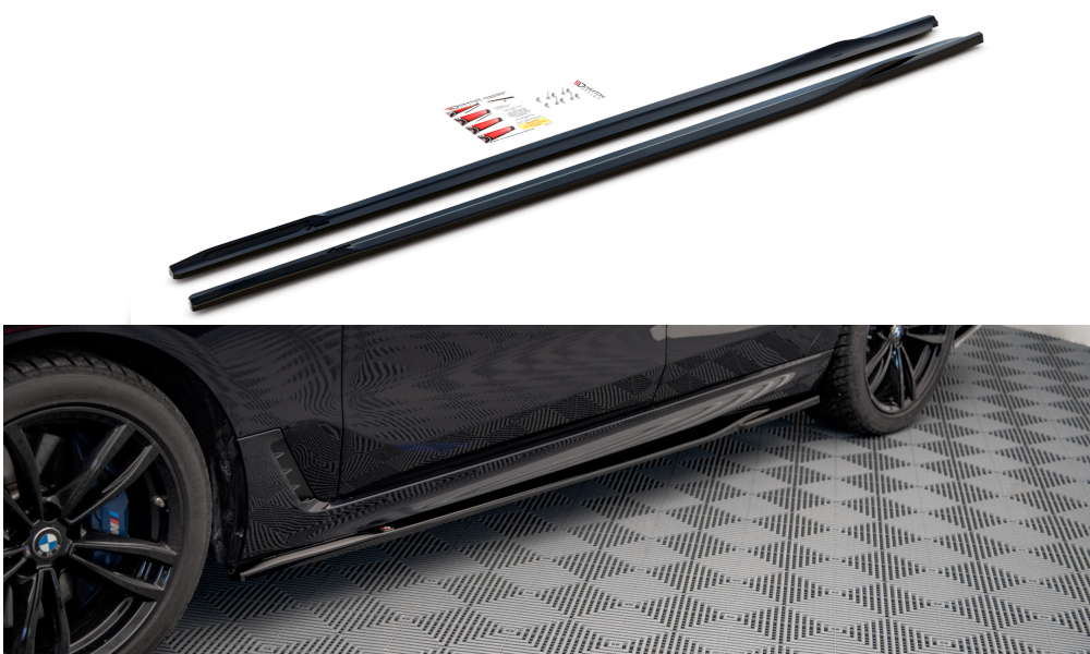 Maxton Design Seitenschweller Ansatz für BMW 6er GT G32 M-Paket schwarz Hochglanz