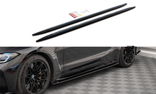 Laden Sie das Bild in den Galerie-Viewer, Maxton Design Seitenschweller Ansatz für V.2 für BMW M4 G82 schwarz Hochglanz