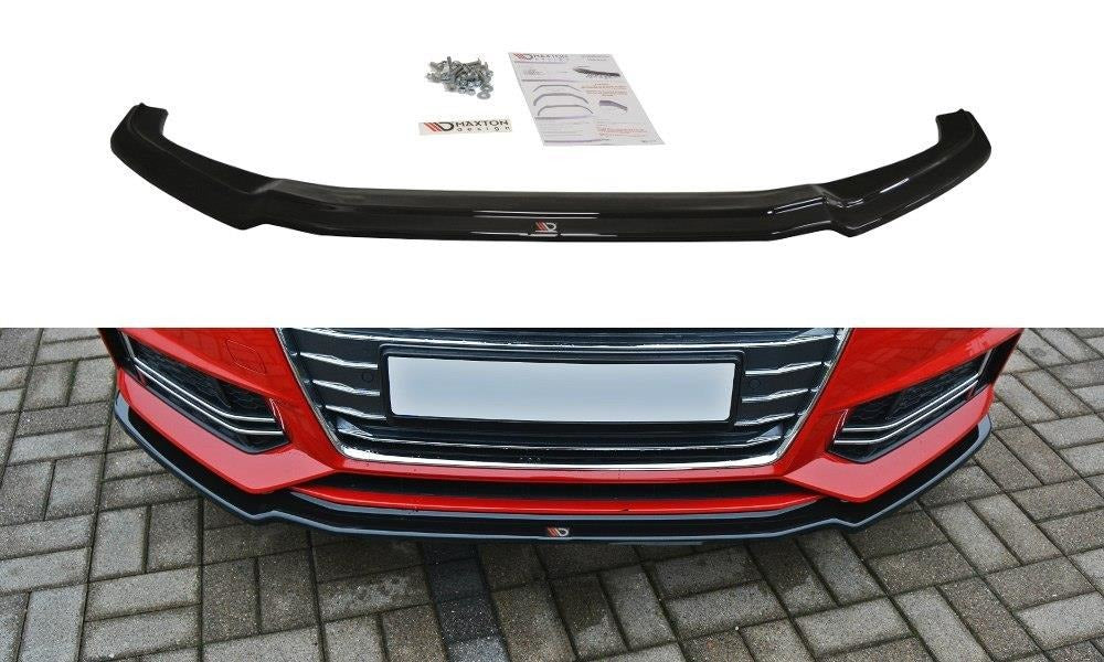 Maxton Design Front Ansatz passend für V.1 Audi S4 / A4 S-Line B9 schwarz Hochglanz