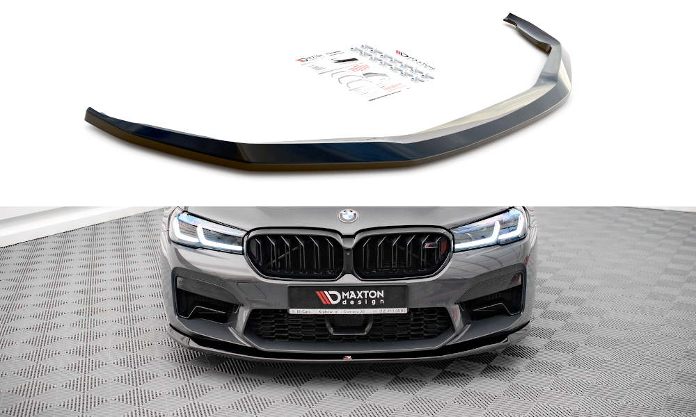 Maxton Design Front Ansatz V.3 für BMW M5 F90 Facelift schwarz Hochglanz