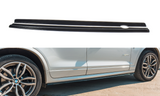 Maxton Design Seitenschweller Ansatz passend für BMW X3 F25 M-Paket Facelift schwarz Hochglanz
