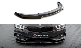Maxton Design Front Ansatz V.1 für BMW 4er Gran Coupe F36 schwarz Hochglanz