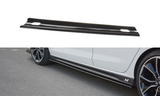 Maxton Design Seitenschweller Ansatz passend für V.1 Hyundai I30 N Mk3 Hatchback / Fastback schwarz Hochglanz