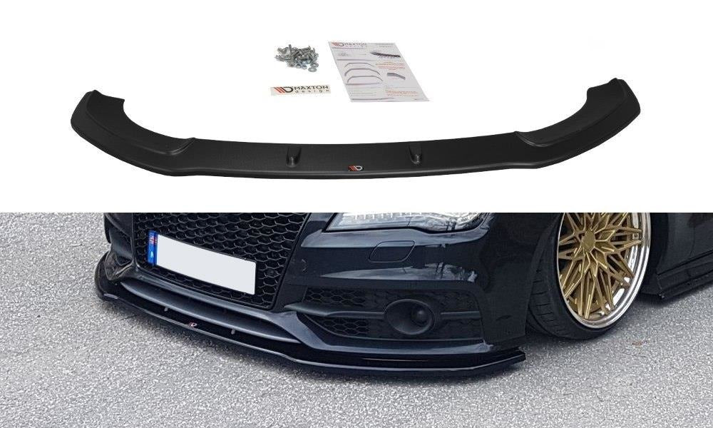 Maxton Design Front Ansatz passend für V.2 Audi A7 Mk1 S-Line schwarz Hochglanz
