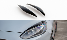 Maxton Design Scheinwerfer Blenden Böser Blick passend für Ford Fiesta Mk8 ST / ST-Line / Standard schwarz Hochglanz