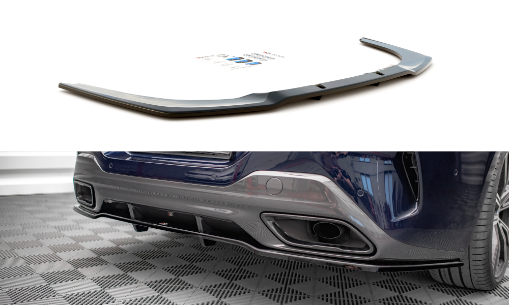 Maxton Design Mittlerer Diffusor Heck Ansatz DTM Look für BMW 8 Gran Coupe M-Paket G16 schwarz Hochglanz