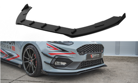 Maxton Design Robuste Racing Front Ansatz passend für + Flaps passend für Ford Fiesta Mk8 ST / ST-Line schwarz Hochglanz