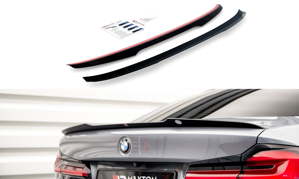 Maxton Design Spoiler CAP für BMW 5er G30 Facelift M-Paket schwarz Hochglanz