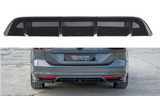Maxton Design Diffusor Heck Ansatz passend für Volkswagen Passat R-Line B8 schwarz Hochglanz