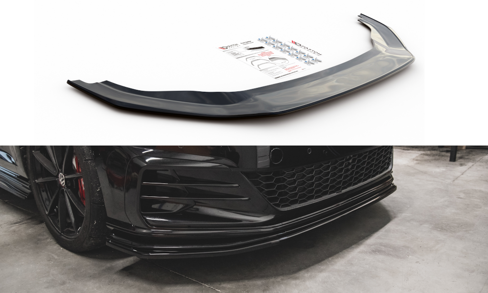 Maxton Design Front Ansatz passend für VW Golf 7 GTI TCR  schwarz Hochglanz