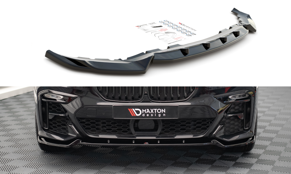 Maxton Design Front Ansatz V.2 für BMW X7 M G07 schwarz Hochglanz