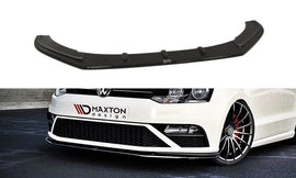 Maxton Design Front Ansatz passend für v.1 VW POLO MK5 GTI FACELIFT schwarz Hochglanz